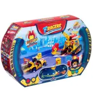 T-Racers: Spielset mit Turbokran-Spitzenfahrzeug