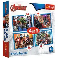 Tapfere Rächer 4-in-1 35-48-54-70 Teile Puzzle - Trefl