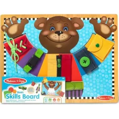 Teddybär-Lernspielzeug auf Holzbrett zur Förderung grundlegender Fähigkeiten - Melissa & Doug