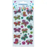 The Littlies: Bunte Schmetterlinge 3D Puffy Sticker Set auf einem 10x22cm Bogen