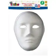 The Littlies: Dekorierbare längliche weiße Papiergesichtsmaske 2er-Set