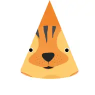 Tiger-Muster Partyhüte 6er-Set