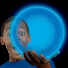 Tiny Wubble leuchtender blauer Blasenball 30cm Bild 2