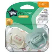 Tommee Tippee: AnyTime 2er-Set kiefergerechte Schnuller (6-18 Monate)