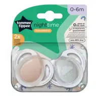Tommee Tippee: Night Time 2er-Set leuchtende, orthodontische Schnuller in verschiedenen Ausführungen (0-6 Monate)