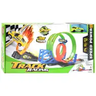 Track Racing: 360°-Doppel-Super-Loop-Rennstrecke mit 1 Auto 1/64