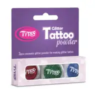 TyToo: Blau, Rot und Grün Glitzerpulver-Set 3x2,5ml
