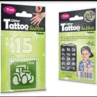 TyToo: Fahrzeug-Jungen-Glitzertattoo-Schablonenset 15-teilig