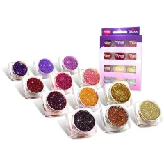 TyToo: Glitzerpuder-Set in warmen Farben, 12 x 2,5 ml Bild 2
