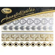 TyToo: Gold-Tattoo-Set 21 x 15 cm - Armband, Fußkettchen