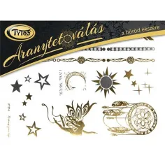 TyToo: Gold-Tattoo-Set 21 x 15 cm - Traumfänger, Fee