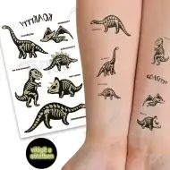 TyToo: Im Dunkeln leuchtende Dinosaurier-Tattoo-Aufkleber