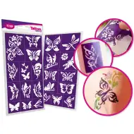 TyToo: Schablonenset für Glitzertattoos Schmetterlinge, 23 Stück