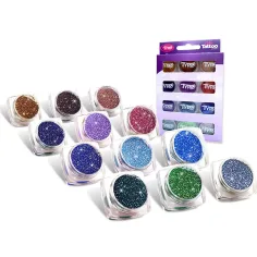 TyToo: Zusatzfarben Glitzerpuder-Set 12 × 2,5 ml Bild 2