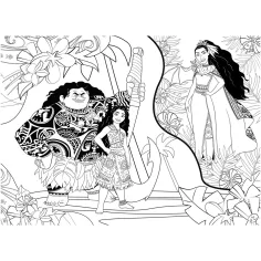 Vaiana 2 2-in-1 60-teiliges Eco-Puzzle und Ausmalbild 70x50cm - Lisciani Bild 3