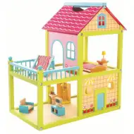 Villa Anna Puppenhaus aus Holz mit Möbeln