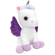 Weiß-lila Plüsch-Pegasus 25cm