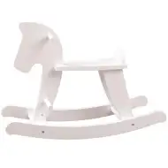 Weißes Holzschaukelpferd - Woodyland