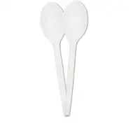 Weißes wiederverwendbares Löffel-Set, 10 Stück