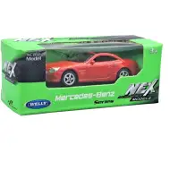 Welly: Mercedes-Benz SL500 rotes Metallmodellauto Maßstab 1:64