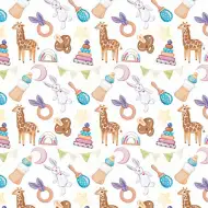 Willkommen! Unisex Geschenkpapier für Babys 100x70cm