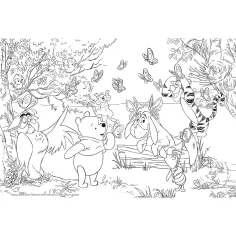 Winnie Puuh 2-in-1 Maxi Puzzle mit 24 Teilen und Malvorlage 70x50 cm – Lisciani Bild 2