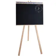 Zeichenbrett mit Holzständer und Uhr
