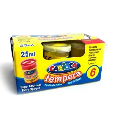Zitronengelbe Temperafarbe im Tiegel 6x35 g - Carioca Bild 2