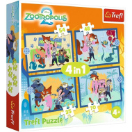 Zootropolis 2 – 4 in 1 Puzzle mit 35/48/54/70 Teilen – Trefl