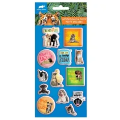 Animal Planet 3D Puffy Sticker Set 10x22cm auf einem Bogen