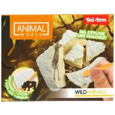 Animal World Mini-Archäologie-Set – Wildtiere