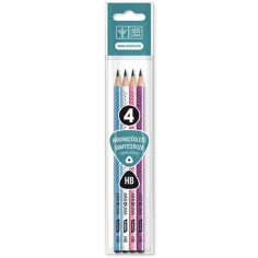 Ars Una: Dreieckige schwarze gepunktete HB Bleistiftset 4er-Pack Bild 1