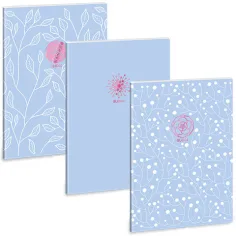 Ars Una: Soft Touch Himmelblau Frühling extra geheftetes liniertes Heft A/4 Bild 1