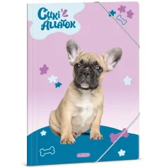 Ars Una: Süße Tiere – Französische Bulldogge A/4 Gummischnellhefter