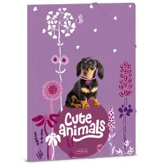 Ars Una: Süße Tiere - Welpe Dackel gemustert Gummimappe A/4
