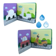 Baby-Buch: Fahrzeuge weiches Planschbuch 14x13cm Bild 3