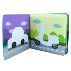 Baby-Buch: Fahrzeuge weiches Planschbuch 14x13cm Bild 4