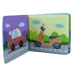 Baby-Buch: Fahrzeuge weiches Planschbuch 14x13cm Bild 5