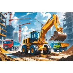 Bagger-Traktor 60-teiliges Puzzle - Trefl Bild 2