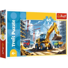 Bagger-Traktor 60-teiliges Puzzle - Trefl Bild 1