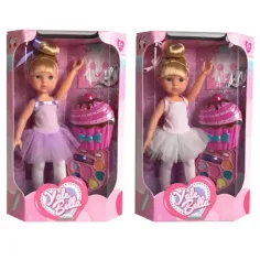 Ballerina Puppe mit Schminkset und Gesichtsmasken in zwei Varianten