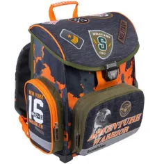 Bambino: Militär ergonomischer Schulranzen, Rucksack 36x27x14cm Bild 2