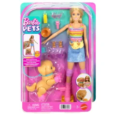 Barbie Hundespaziergang Rollschuh-Set - Blonde Puppe - Mattel