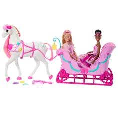 Barbie Nussknacker - Schneeschlitten Set mit Pferd - Mattel