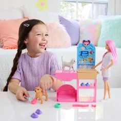 Barbie Tierarzt-Gipsklinik-Spielset mit rosa-haariger Puppe - Mattel Bild 4