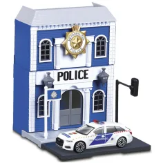Bburago City - Audi A6 Polizeiauto und Polizeistation 1 /43 Bild 3
