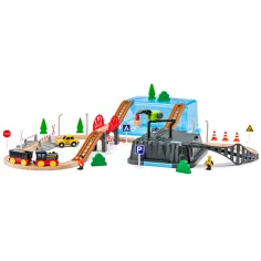 Bergbau-Set mit Eisenbahnschienen 54-teiliges Spielset - Woodyland