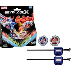 Beyblade X Marvel Collab Captain America vs Red Hulk Kreisel Set – Hasbro