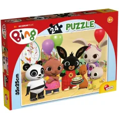 Bing und seine Freunde Herzlichen Glückwunsch zum Geburtstag! 24-teiliges Puzzle 35x25cm - Lisciani