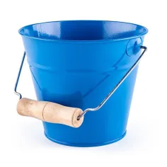 Blauer Retro Metall Eimer - Woodyland Bild 1
